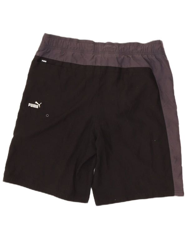 Puma Mens Graphic Swimming Shorts Large  Black Colourblock