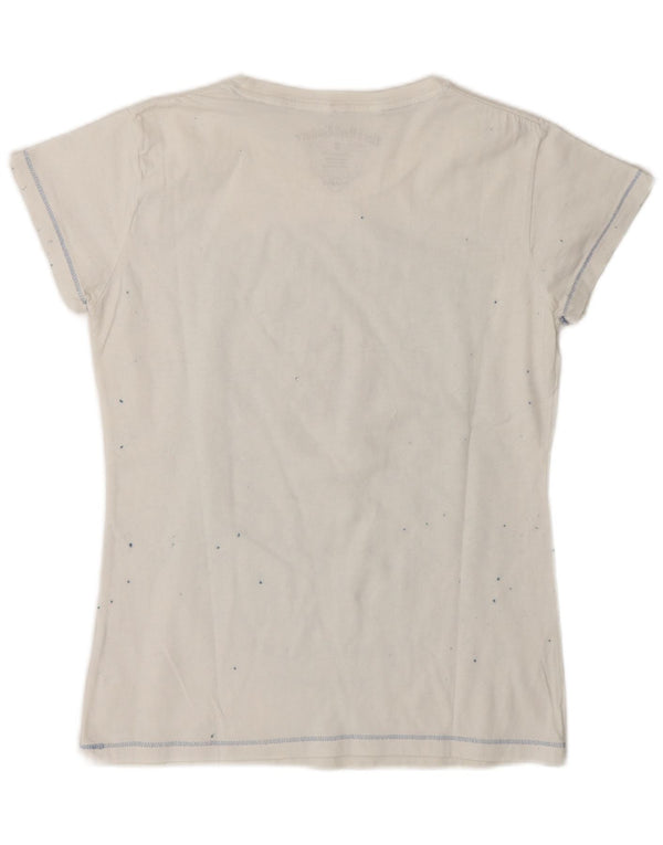 Hard Rock Cafe Womens New York Graphic T-Shirt Top UK 10 Small White