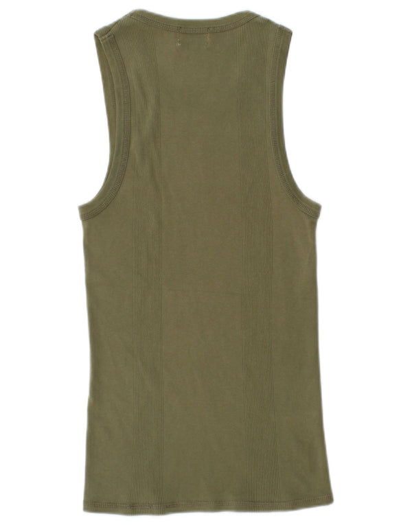 Levi's Womens Vest Top UK 12 Medium Khaki