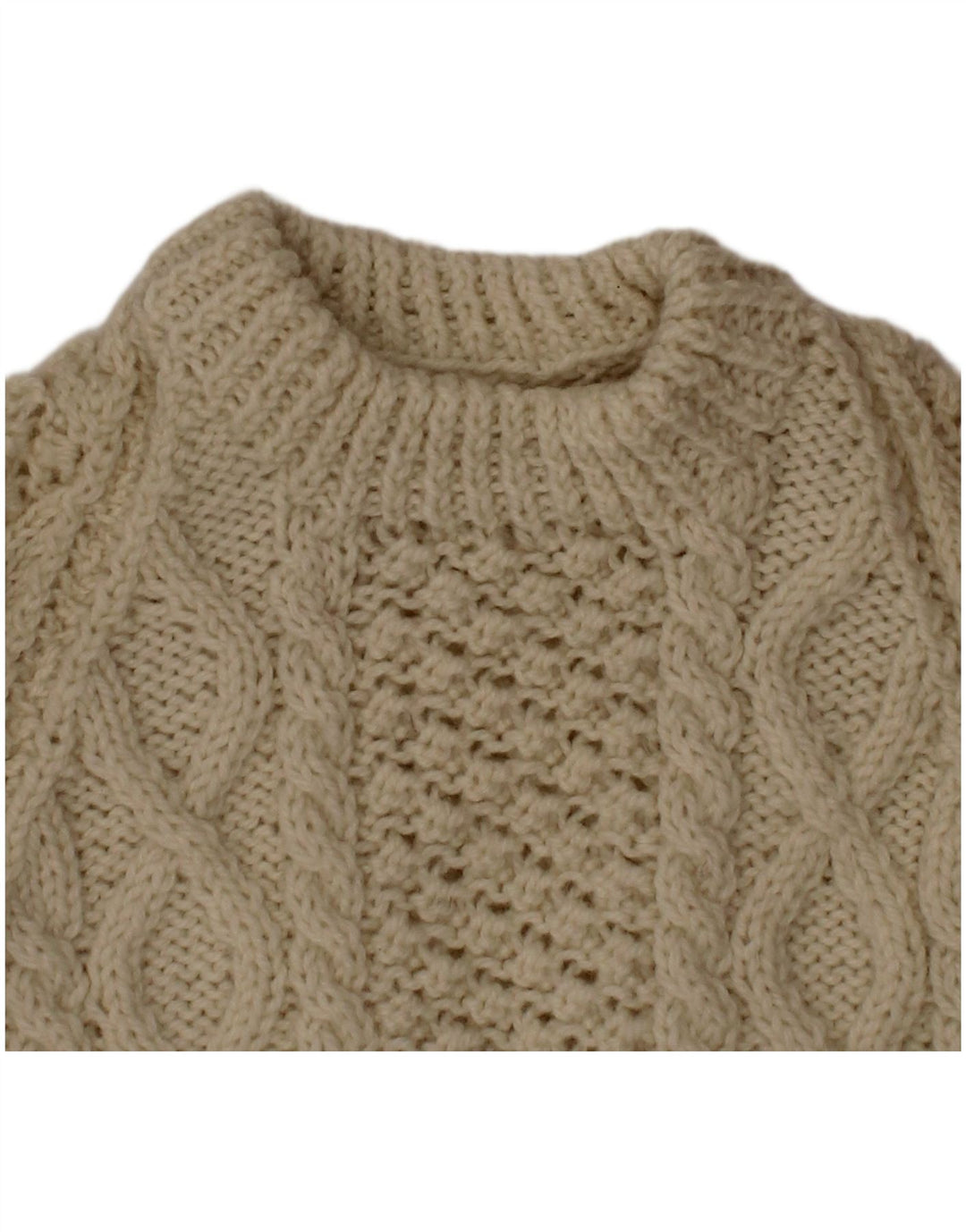 VINTAGE Boys Crew Neck Jumper Sweater 2-3 Years Off White