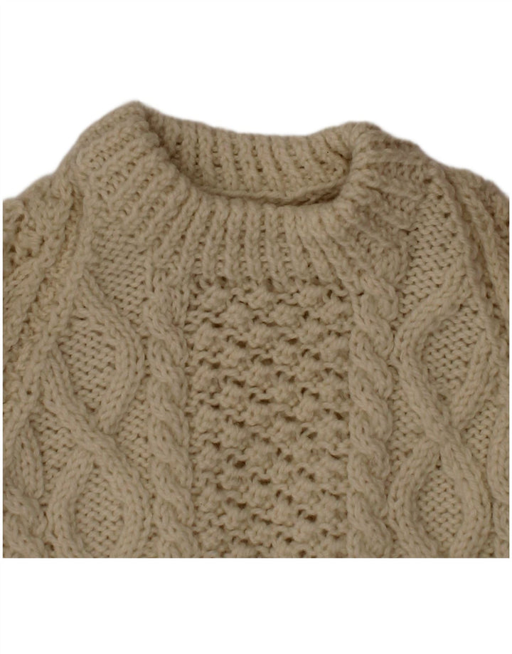 VINTAGE Boys Crew Neck Jumper Sweater 2-3 Years Off White