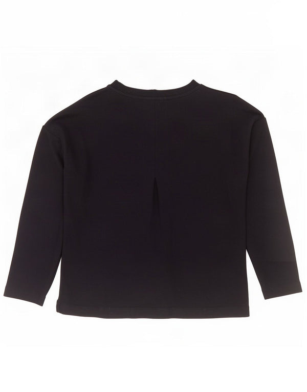 Massimo Dutti Womens Oversized Top Long Sleeve UK 6 XS Navy Blue Viscose