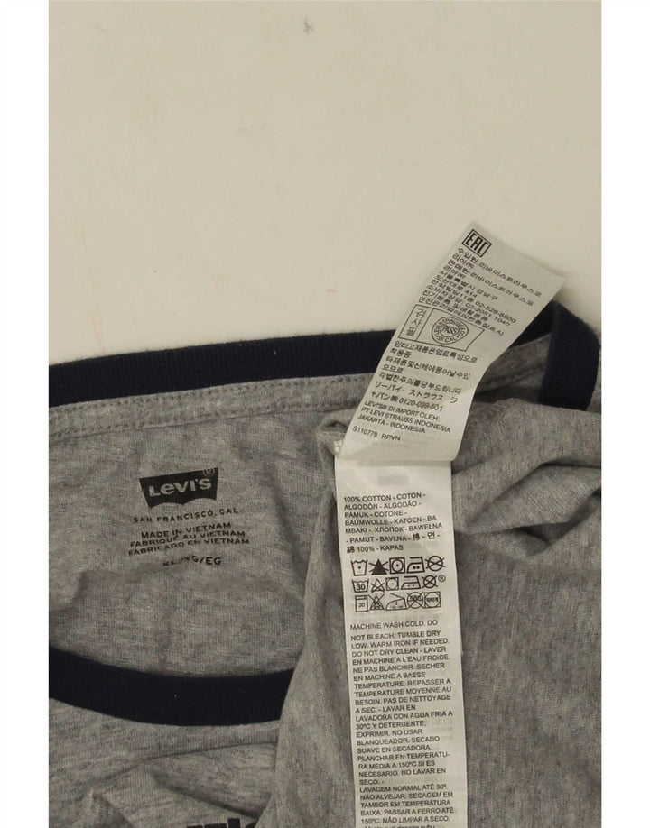 Levi's Mens Graphic T-Shirt Top XL Grey Cotton