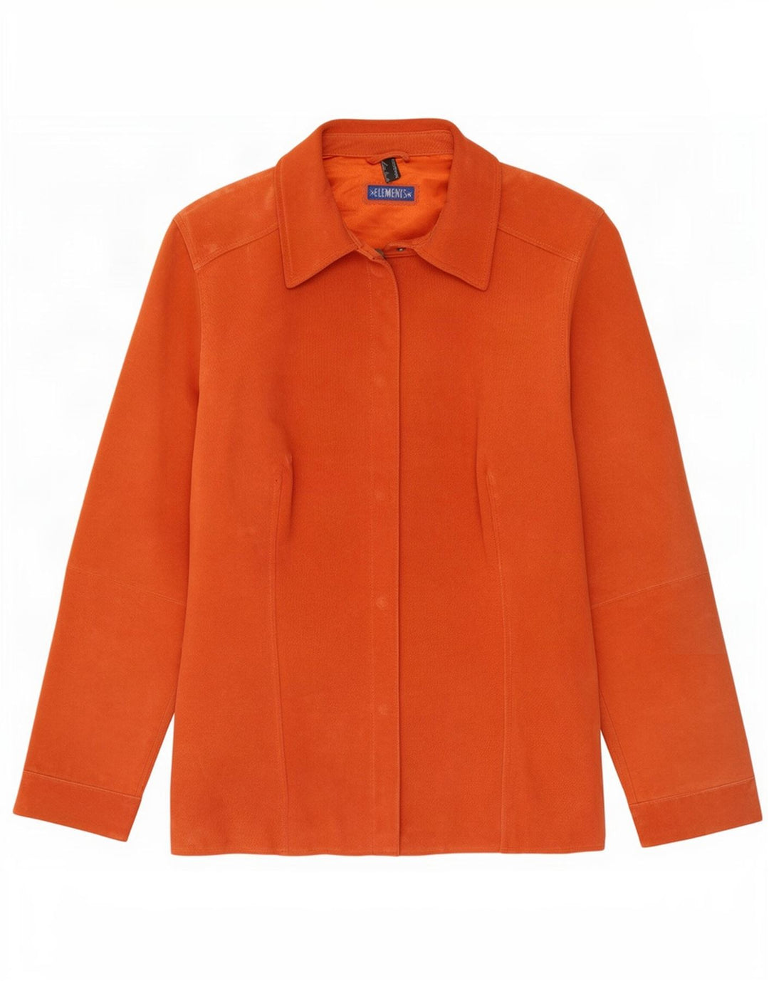 Elements Womens Suede Jacket UK 14 Large Orange Leather