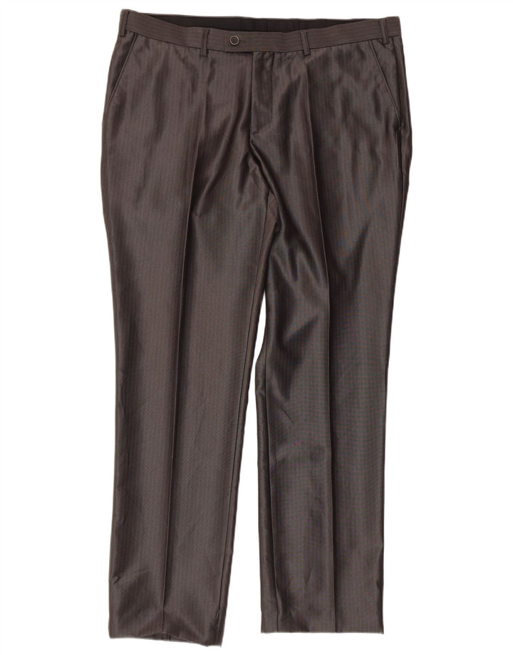 Angelo Litrico Mens 3 Piece Suit EU 54 2XL W38 L30 Grey Pinstripe Classic