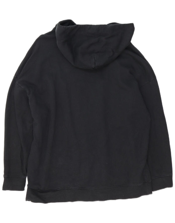All Saints Mens Hoodie Jumper Large Black Cotton