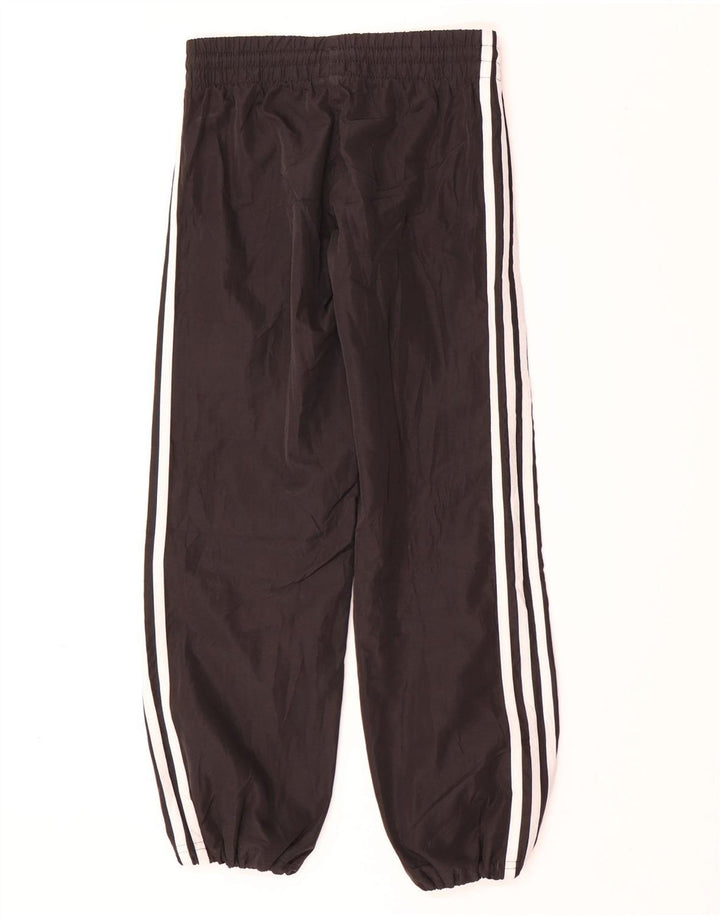ADIDAS Girls Tracksuit Trousers Joggers 9-10 Years Black Polyester