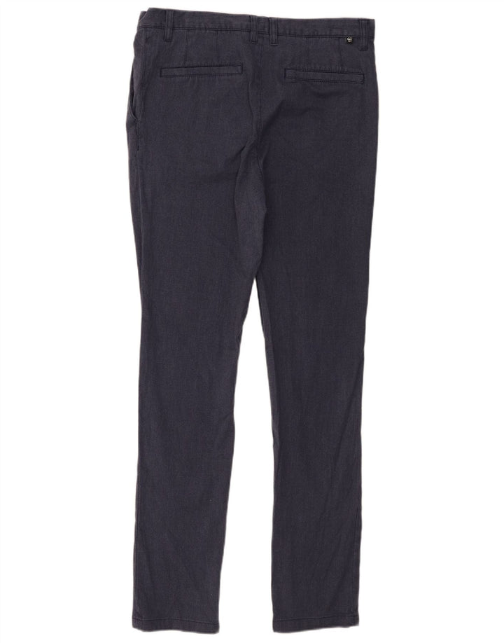 Ted Baker Mens Slim Chino Trousers W30 L31 Navy Blue Polyester