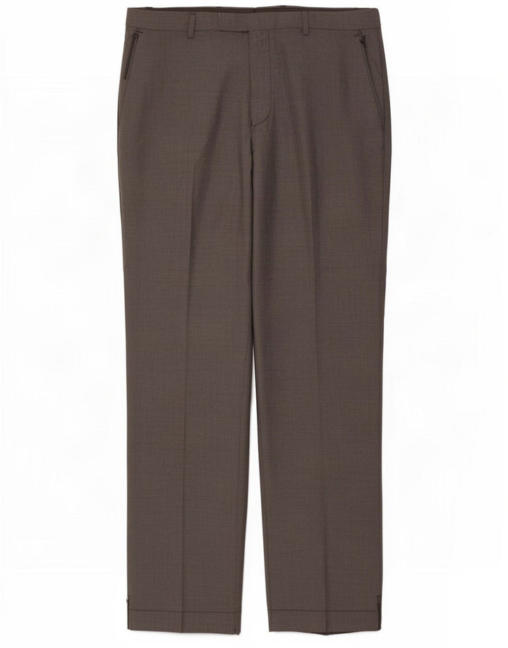 Marks & Spencer Mens Tailored Fit Casual Trousers W34 L33 Grey Polyester