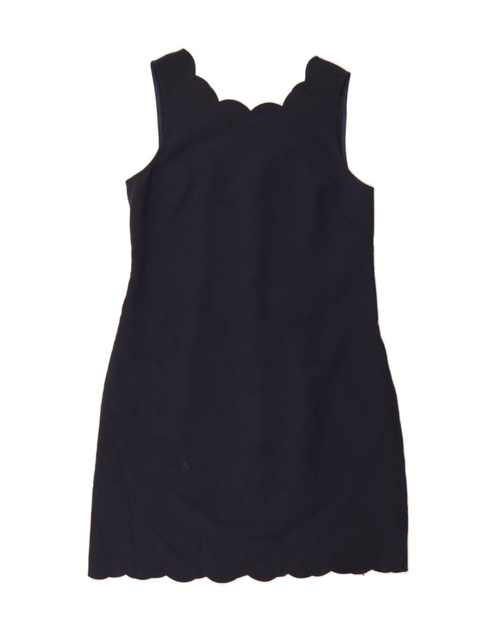 J. CREW Womens Sleeveless Sheath Dress US 12 Large Navy Blue Polyester Vintage J. Crew and Second-Hand J. Crew from Messina Hembry 
