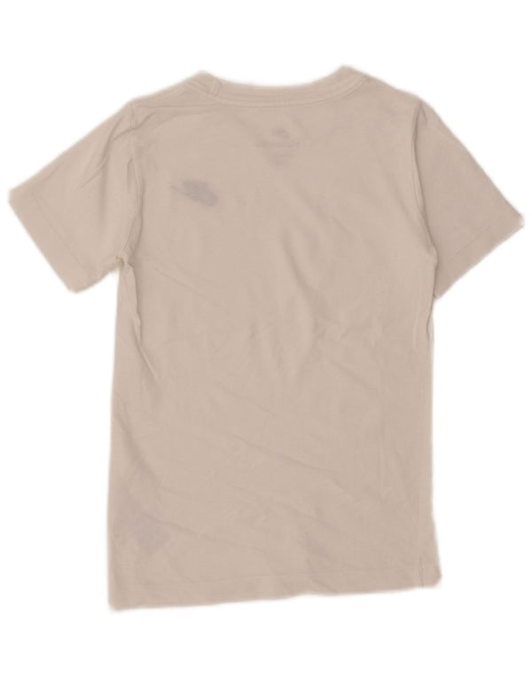 NIKE Girls Graphic T-Shirt Top 8-9 Years Small White Cotton