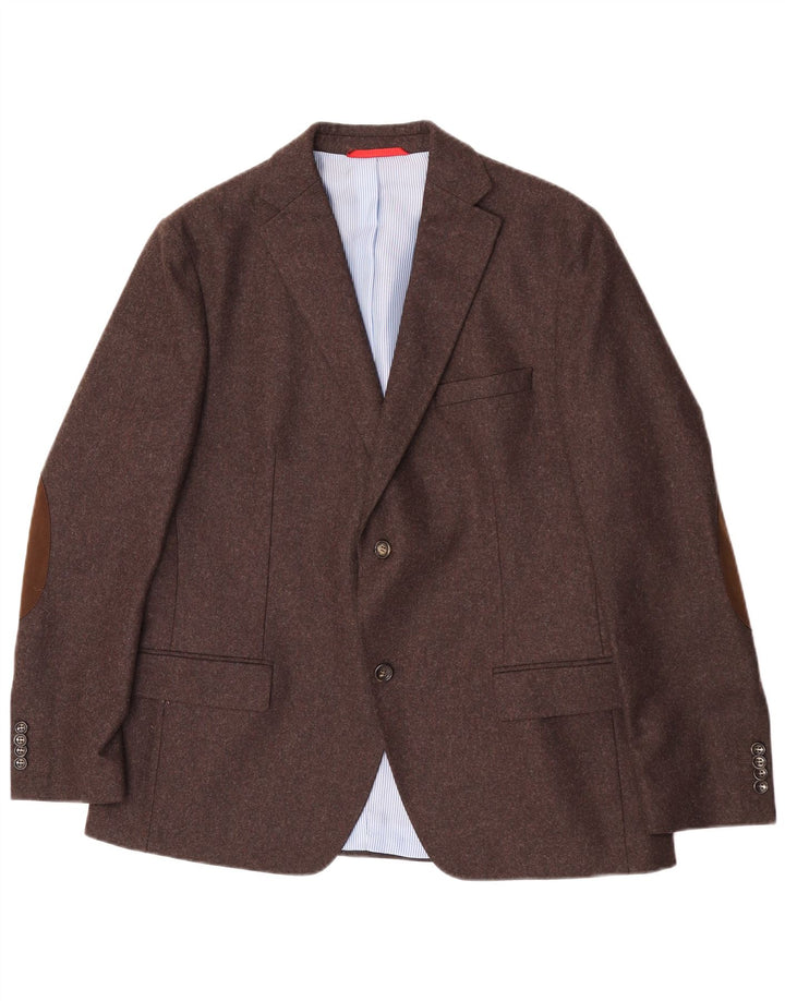 Sarar Mens 2 Button Blazer Jacket UK 40 Large Brown Wool