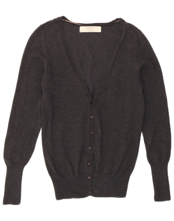 Zara Womens Cardigan Sweater UK 10 Small Grey