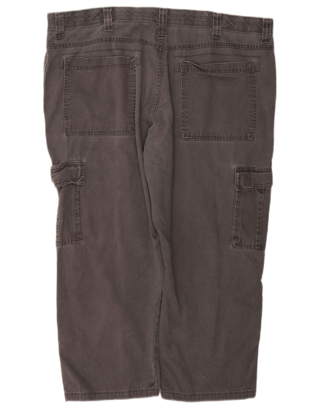 WRANGLER Mens Straight Cargo Cropped Trousers W40 L25 Grey Cotton