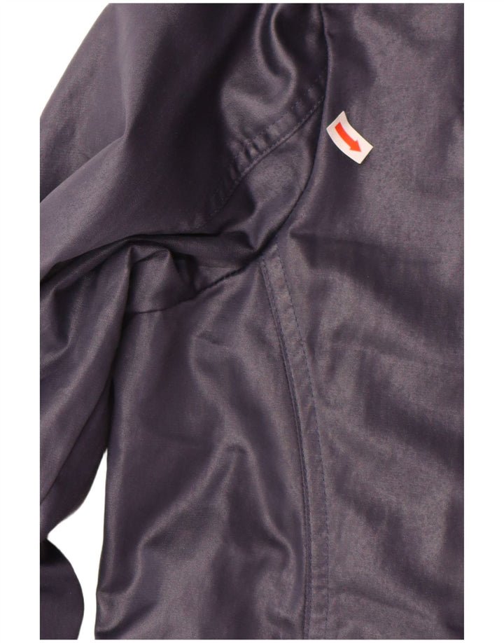 HOGAN Womens Bomber Jacket IT 44 Medium Navy Blue Cotton