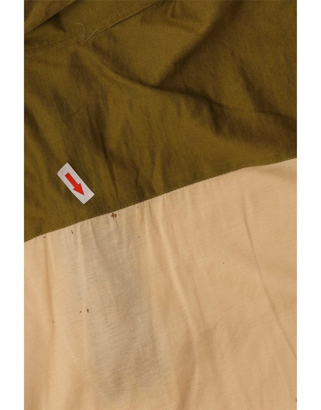 Vintage Mens Polo Shirt IT 50 Medium Beige Colourblock