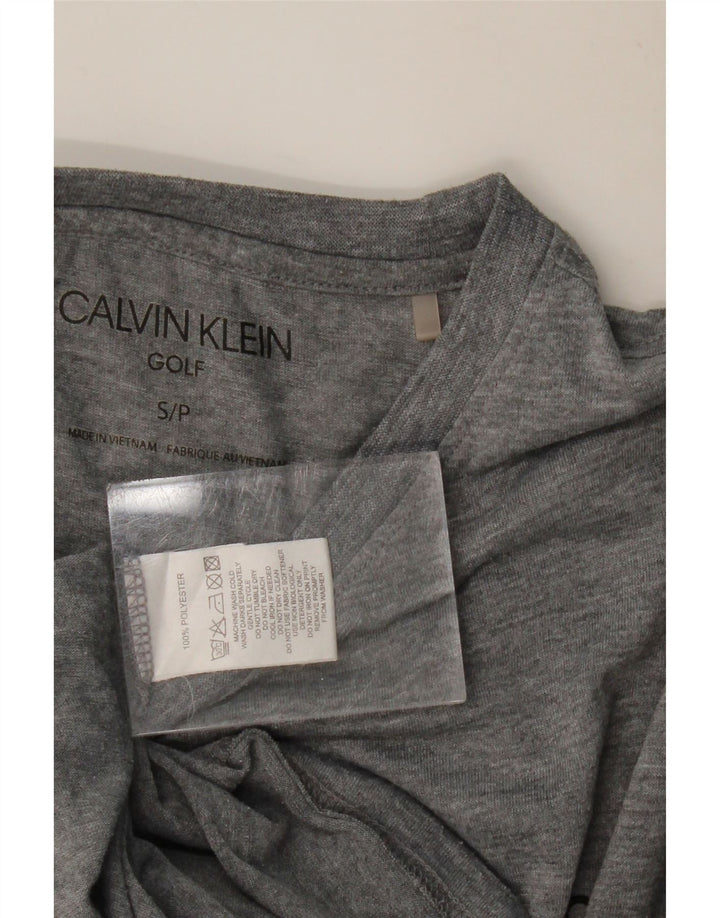 CALVIN KLEIN Mens T-Shirt Top Small Grey Polyester