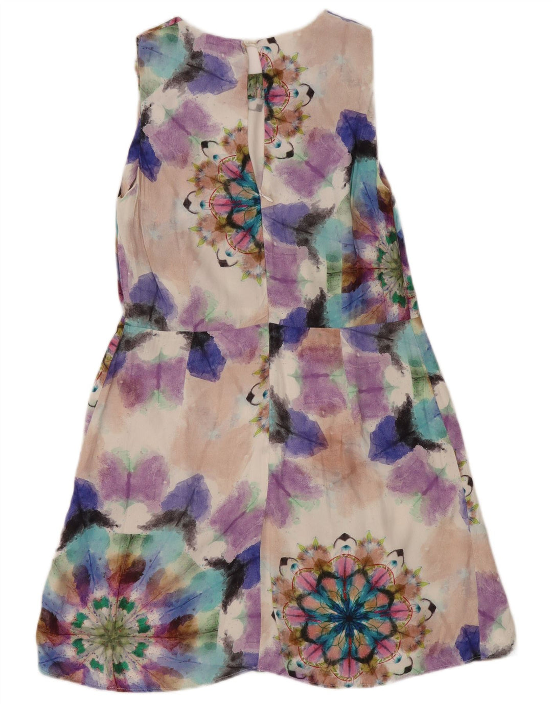 DESIGUAL Womens Sleeveless A-Line Dress IT 44 Medium Multicoloured Floral