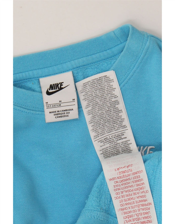 NIKE Boys Sweatshirt Jumper 10-11 Years Medium  Blue Cotton
