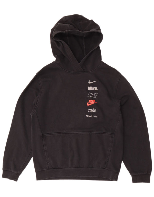 Nike Boys Graphic Hoodie Jumper 13-14 Years XL  Black Cotton