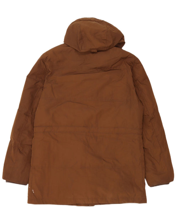 Marks & Spencer Mens Blue Harbour Hooded Padded Jacket UK 38 Medium Brown