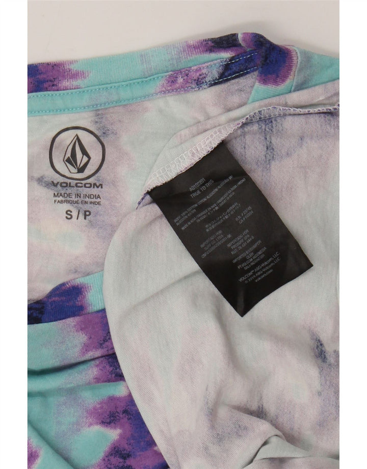 VOLCOM Mens T-Shirt Top Small Multicoloured Tie Dye Cotton