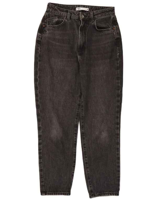 Zara Womens High Waist Tapered Jeans EU 38 Small W28 L27 Grey