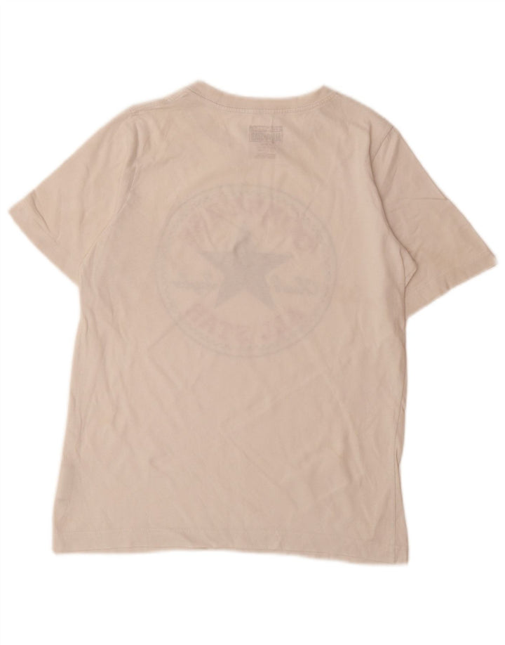 CONVERSE Boys Graphic T-Shirt Top 10-11 Years Medium White Cotton