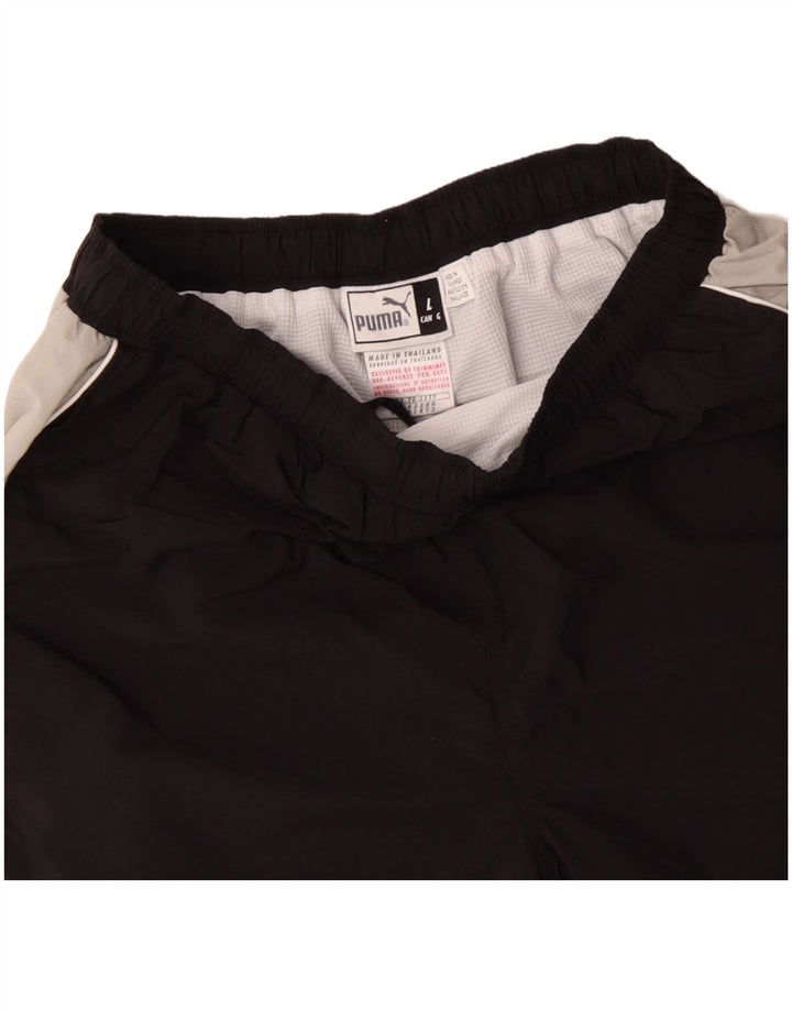 PUMA Mens Sport Shorts Large Black Colourblock Polyester