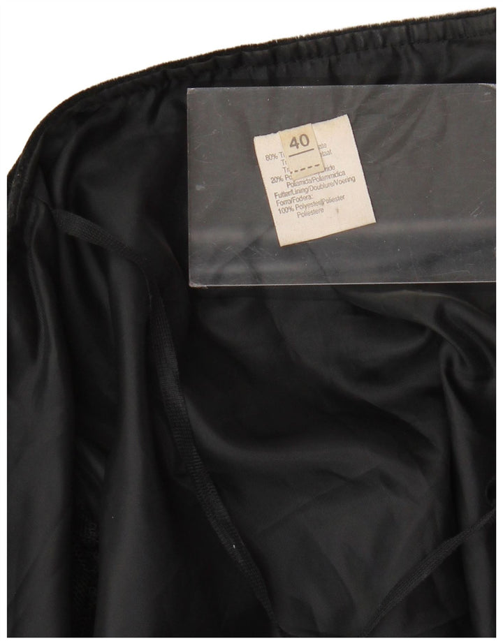 VINTAGE Womens Bolero Jacket IT 40 Small Black Triacetate