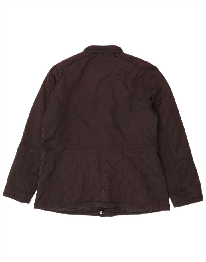Marks & Spencer Womens Quilted Jacket UK 14 Large Black Polyester