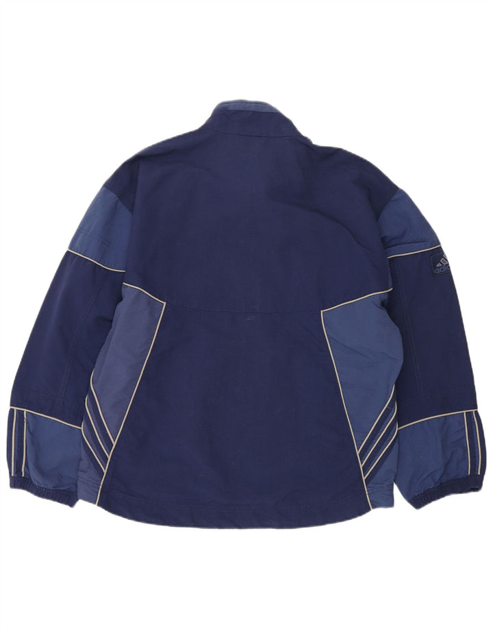 Adidas Mens Tracksuit Top Jacket UK 38/40 Medium Navy Blue Colourblock