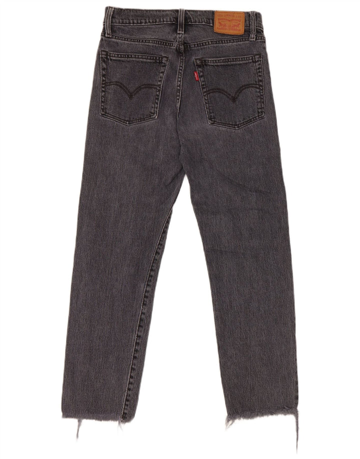Levi's Womens Straight Jeans W27 L26 Grey Cotton