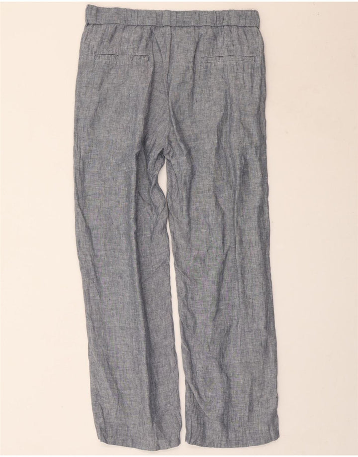 DACK'S Womens Wide Leg Pegged Chino Trousers Small W30 L27 Blue