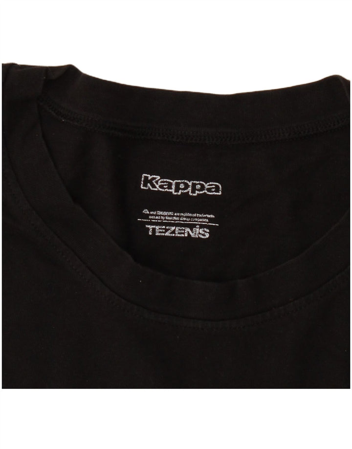 Kappa Womens Tezenis Graphic T-Shirt Top UK 14 Medium Black