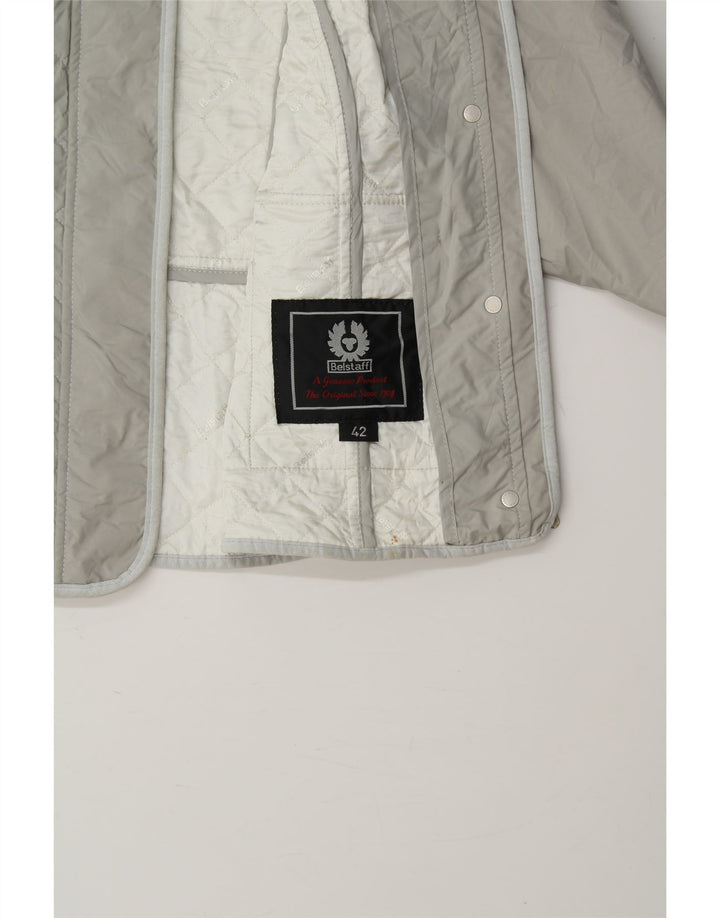 BELSTAFF Womens Quilted Jacket IT 42 Medium Grey Nylon Vintage Belstaff and Second-Hand Belstaff from Messina Hembry 