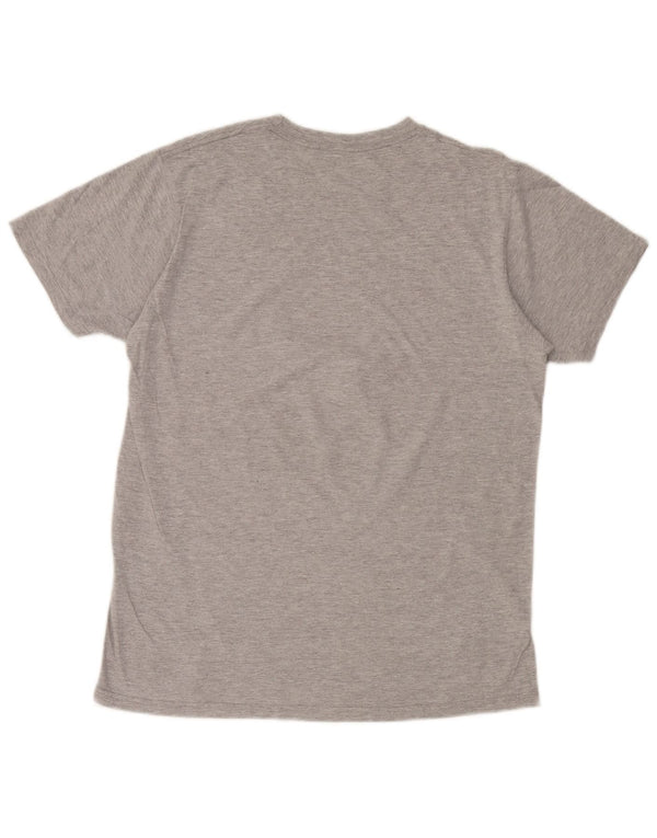 Quiksilver Mens Regular Fit Graphic T-Shirt Top Medium Grey Flecked Cotton