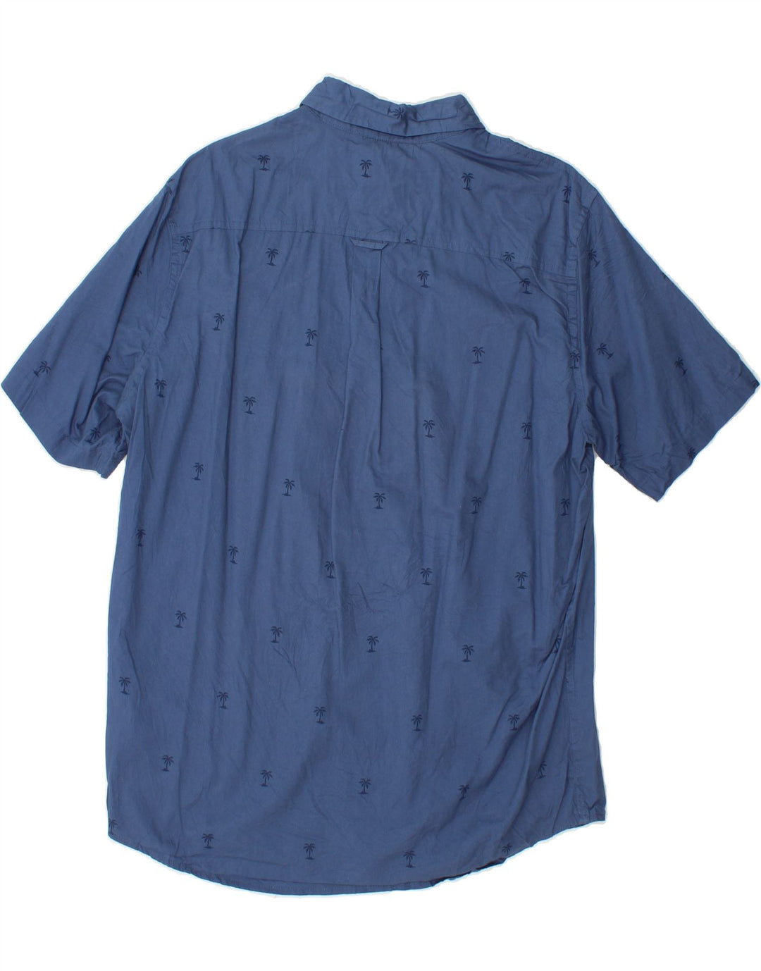 CHAPS Mens Abstract Pattern Short Sleeve Shirt Large Blue Cotton Vintage Chaps and Second-Hand Chaps from Messina Hembry 