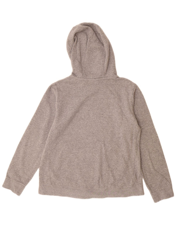 Nike Girls Graphic Standard Fit Hoodie Jumper 13-14 Years XL Grey Flecked