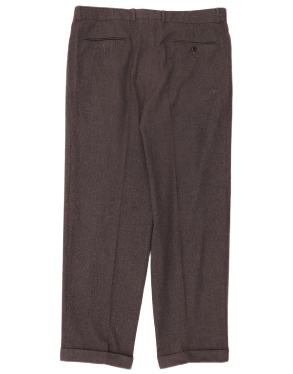 Hugo Boss Mens Pegged Suit Trousers W36 L30 Grey New Wool