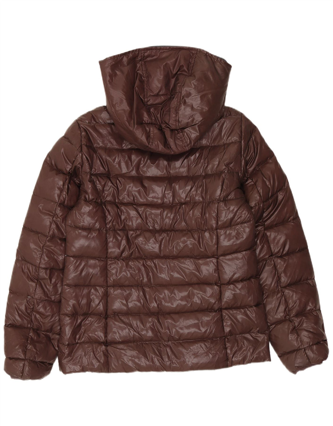 Best Company Womens Hooded Padded Jacket UK 14 Medium Brown Nylon