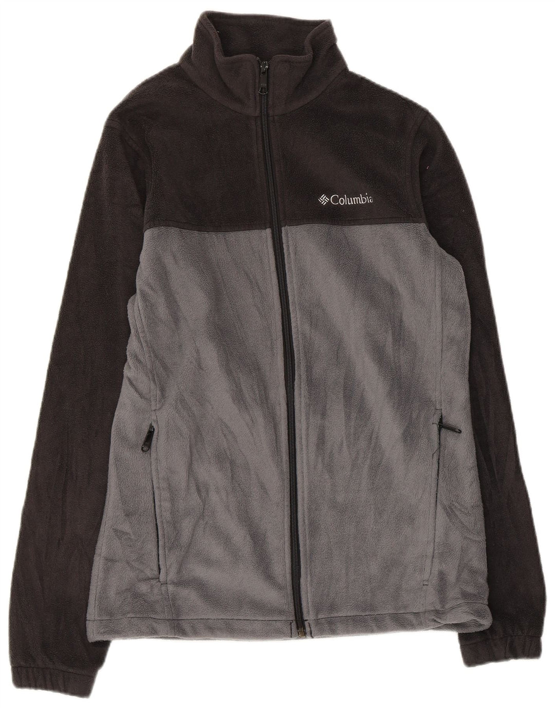 COLUMBIA Mens Fleece Jacket UK 36 Small Grey Colourblock Polyester