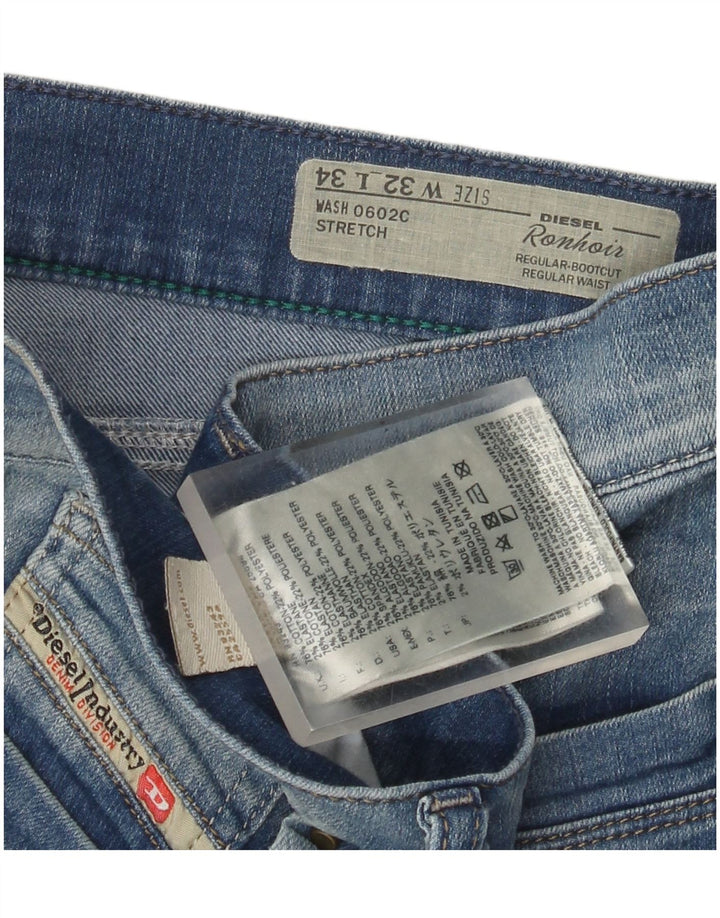 Diesel Womens Ronhoir Regular Bootcut Jeans W32 L34 Blue Cotton