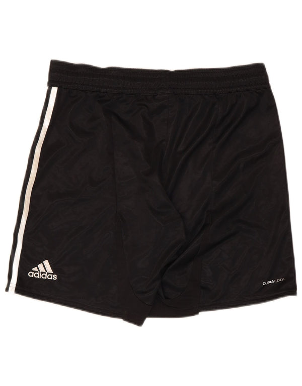 ADIDAS Mens Deutscher Fussball Bund Sport Shorts Small Black Polyester