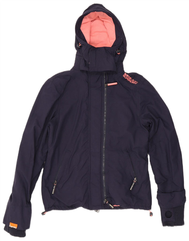 Superdry Womens The Windcheater Windbreaker Jacket UK 14 Medium Navy Blue