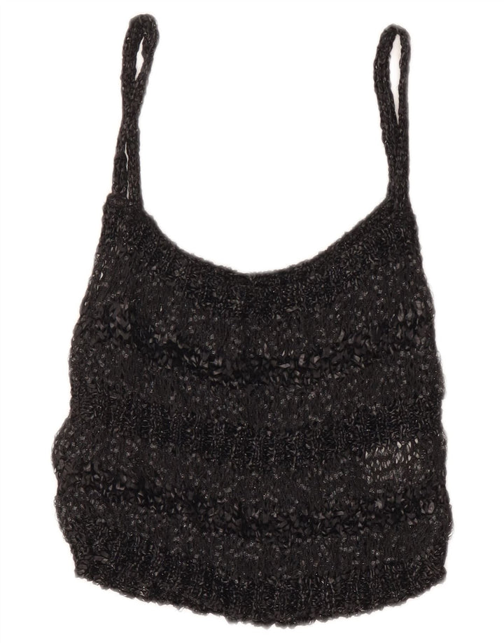 Codice Womens Crop See Through Cami Top UK 8 Small Grey Flecked Polyamide