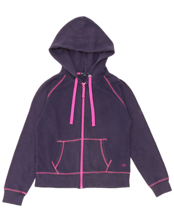 Gap Womens Zip Hoodie Sweater UK 14 Medium Navy Blue Cotton