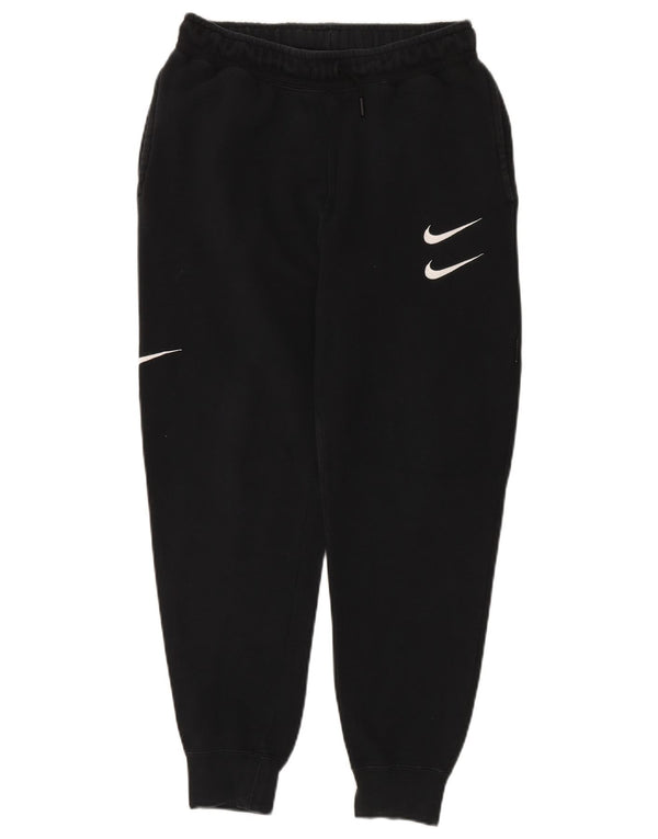 Nike Mens Swoosh Tracksuit Trousers Joggers Small  Black Cotton