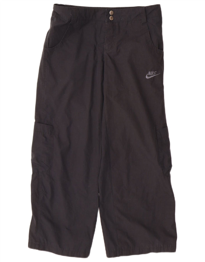 Nike Womens Straight Cargo Trousers UK 8 Small W28 L26 Black Polyester