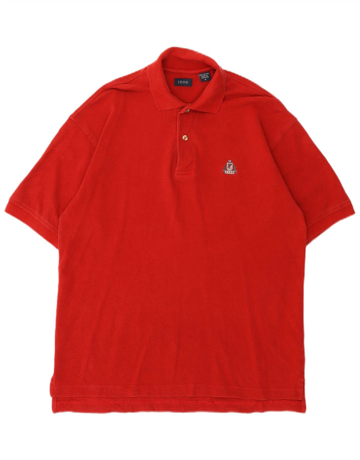 IZOD Mens Polo Shirt Small Red Cotton